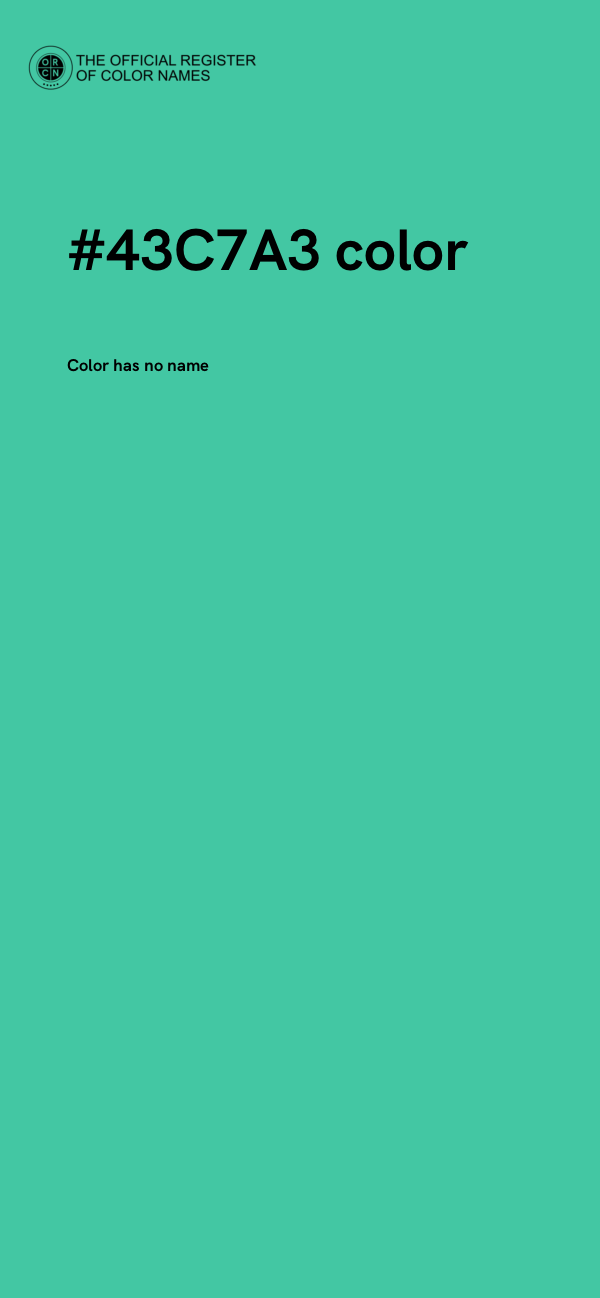 #43C7A3 color image