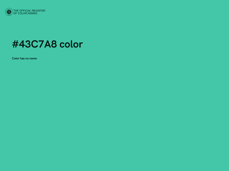 #43C7A8 color image