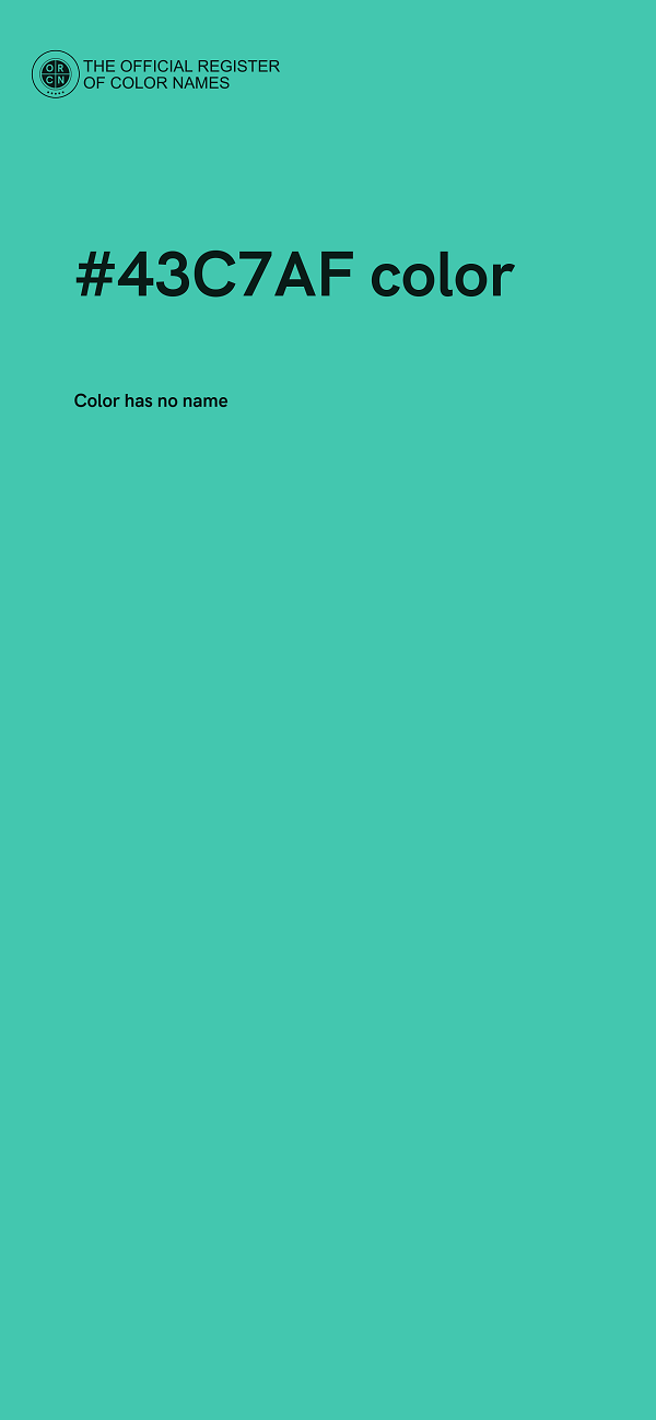 #43C7AF color image