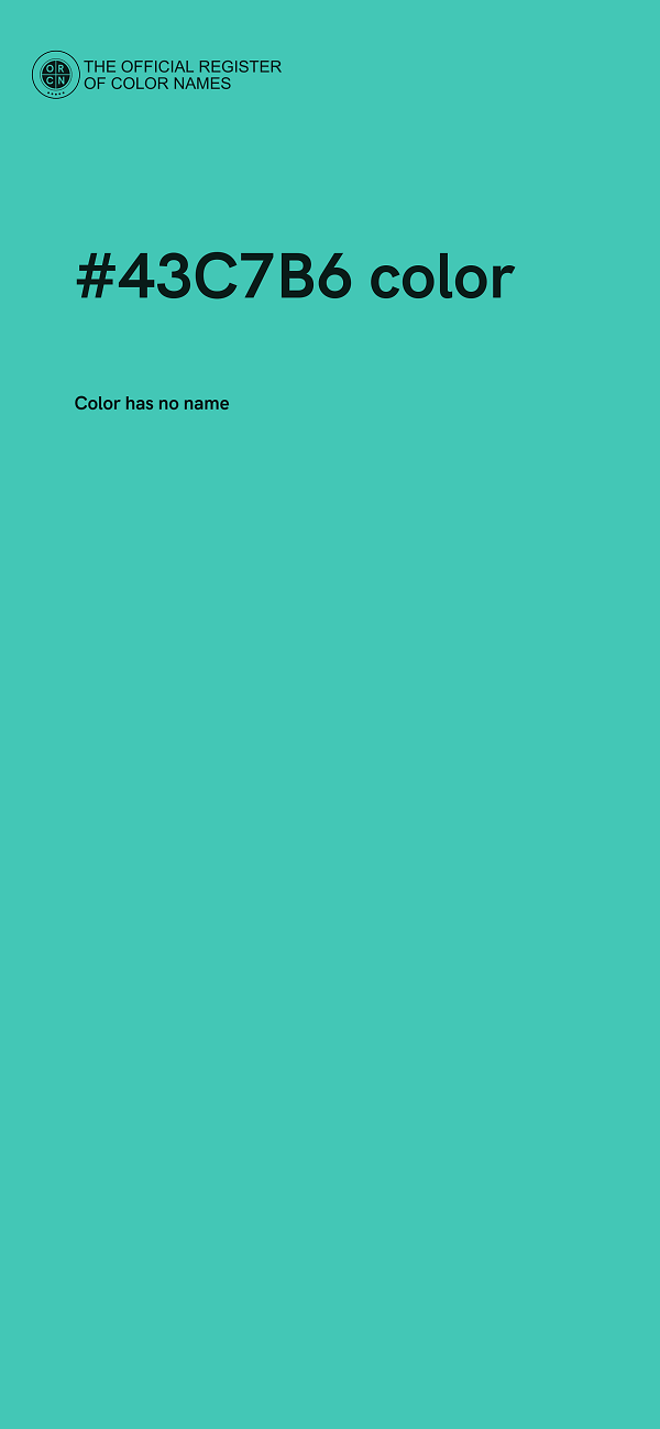 #43C7B6 color image