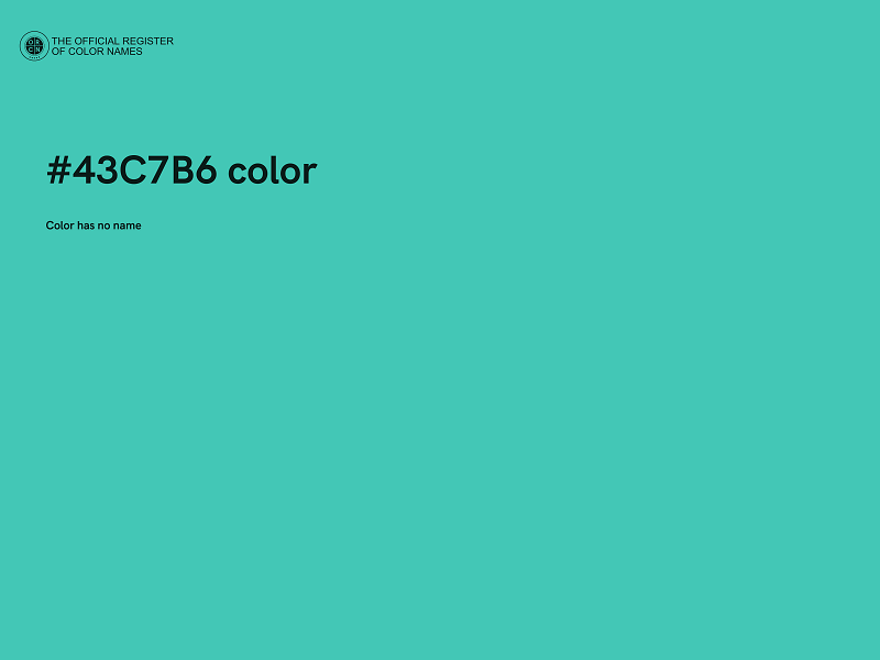 #43C7B6 color image