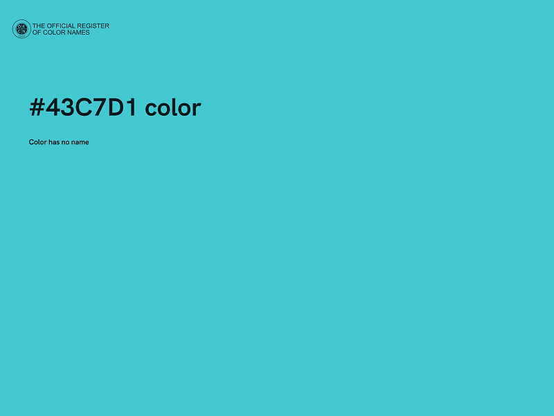 #43C7D1 color image
