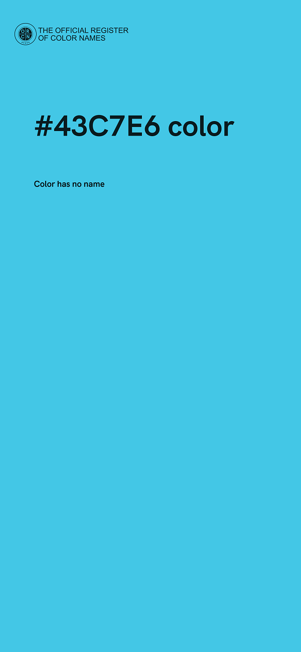 #43C7E6 color image