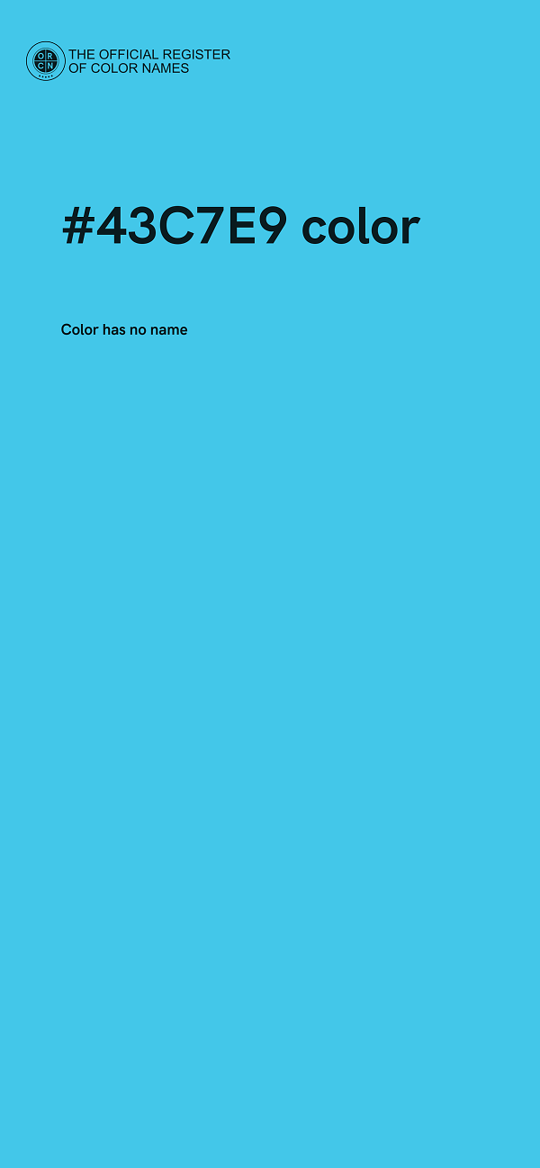 #43C7E9 color image