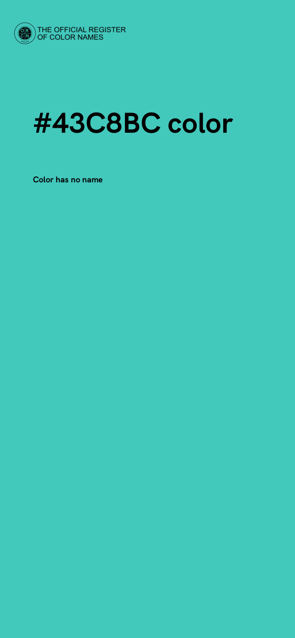 #43C8BC color image
