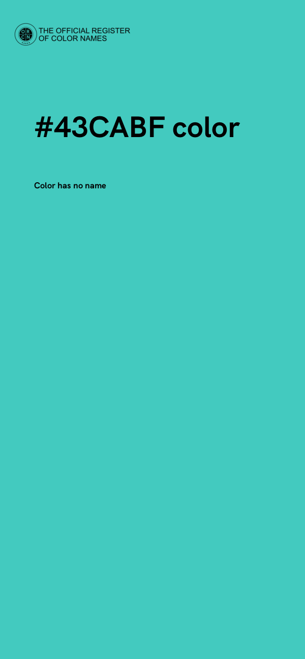 #43CABF color image