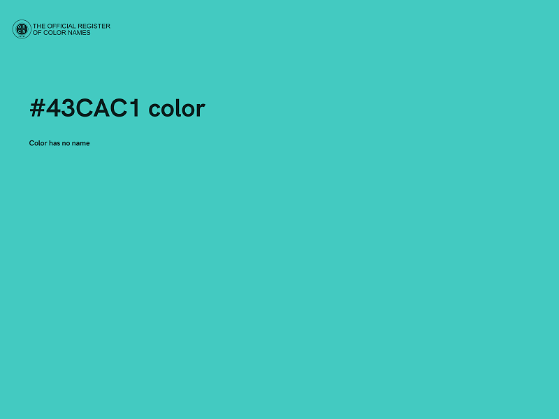 #43CAC1 color image