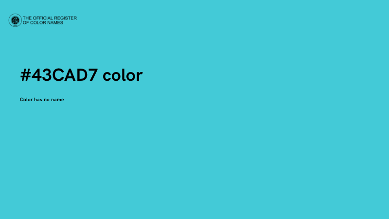 #43CAD7 color image