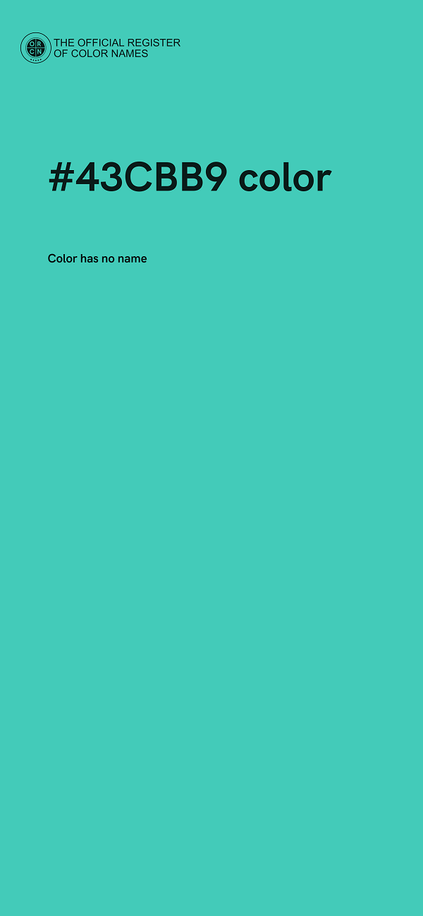 #43CBB9 color image