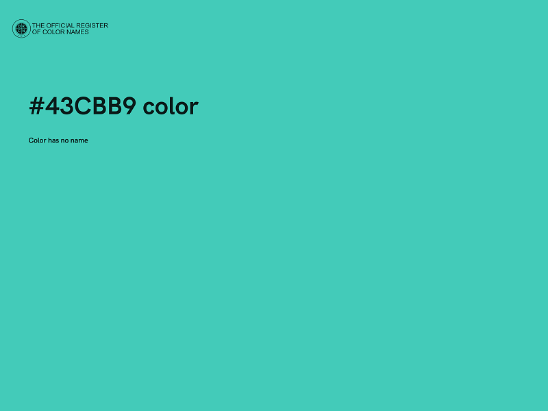 #43CBB9 color image