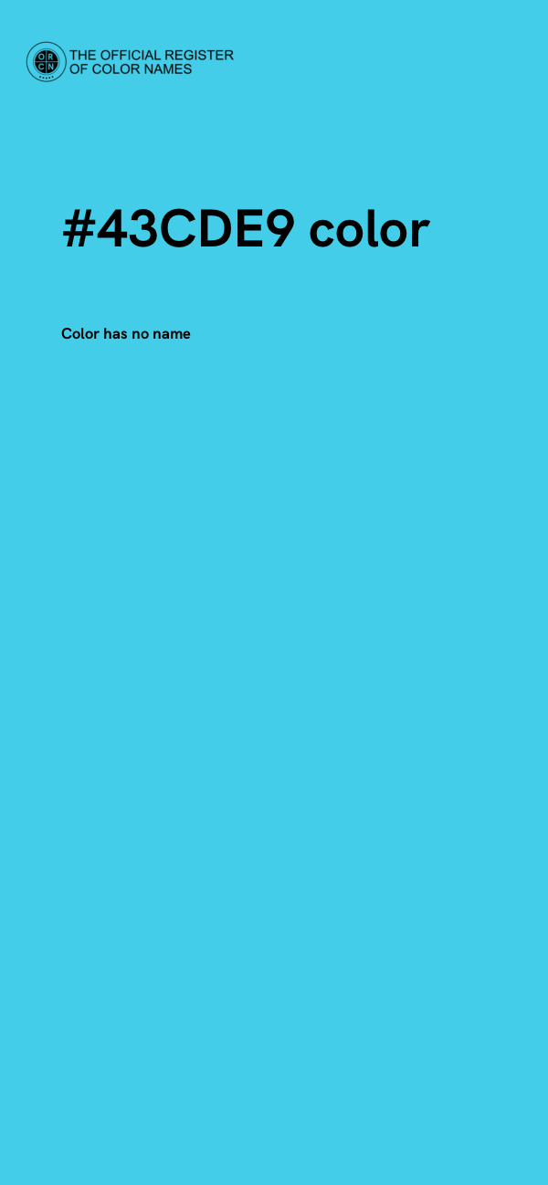 #43CDE9 color image