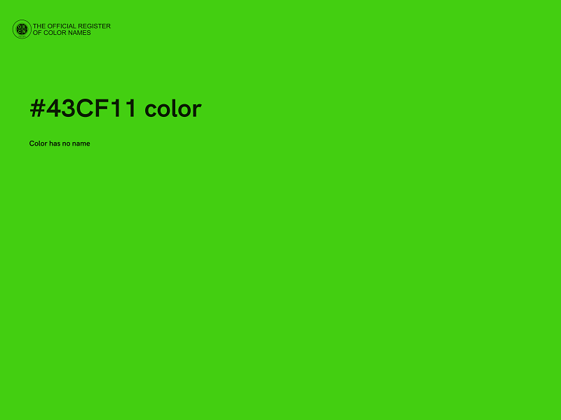 #43CF11 color image