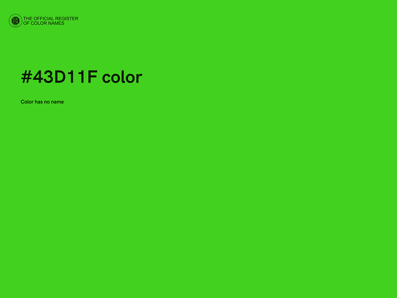 #43D11F color image