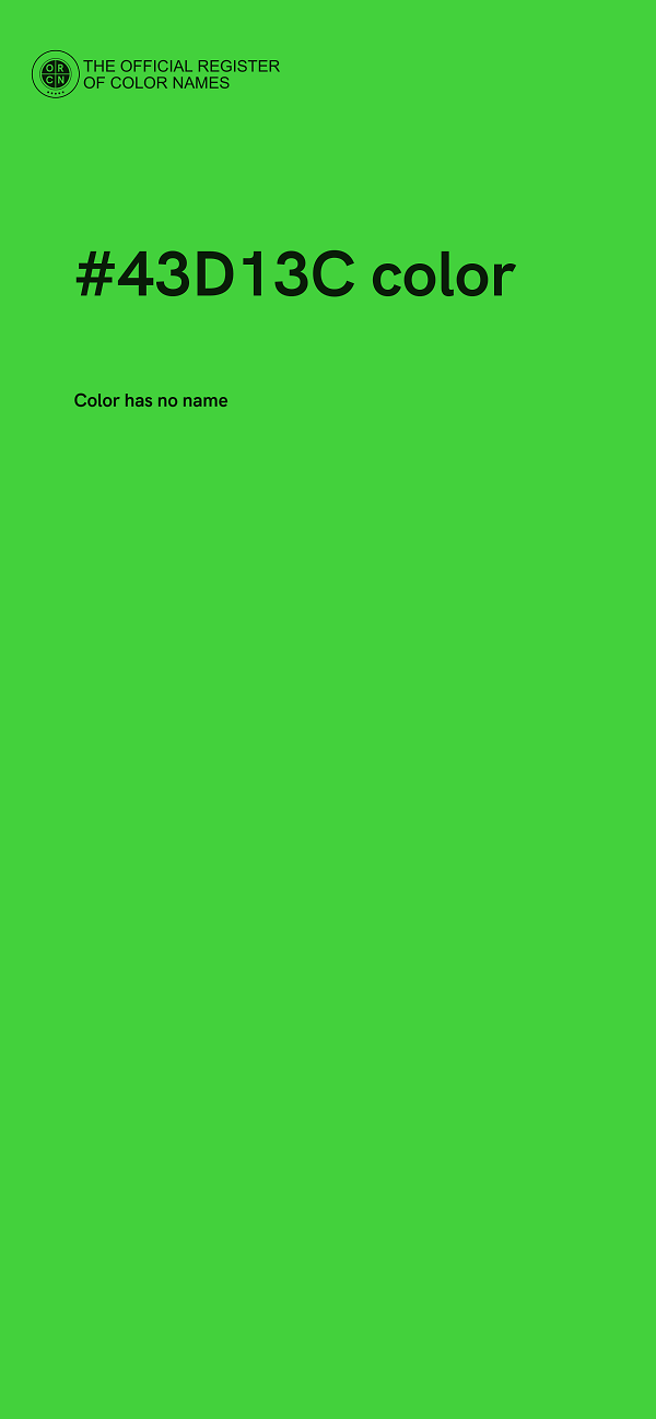 #43D13C color image