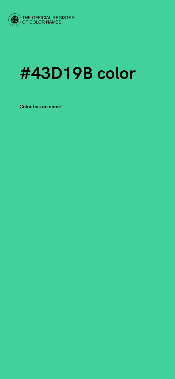 #43D19B color image