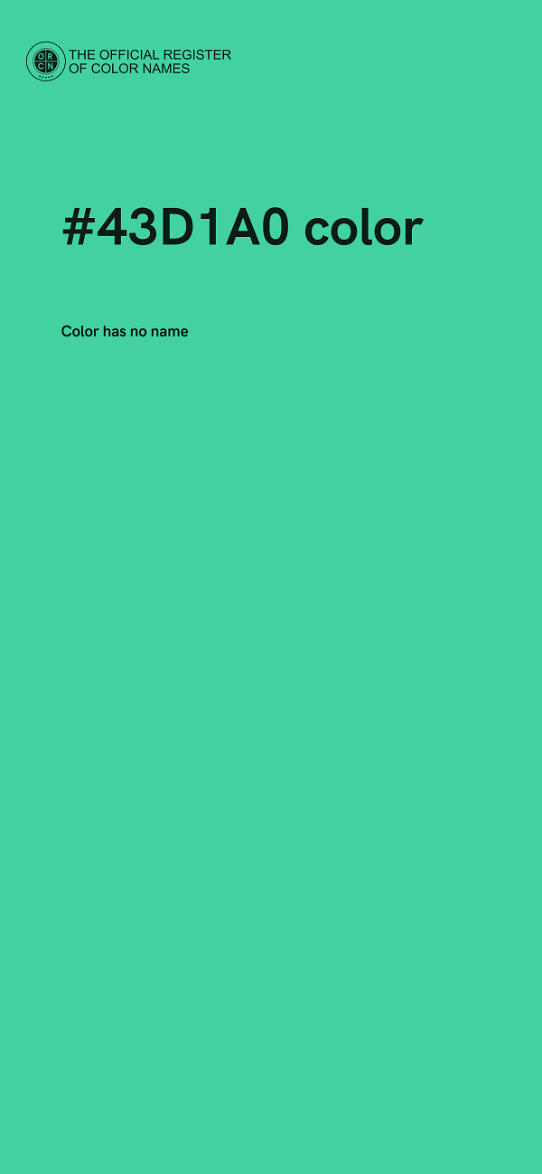 #43D1A0 color image