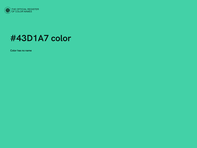 #43D1A7 color image