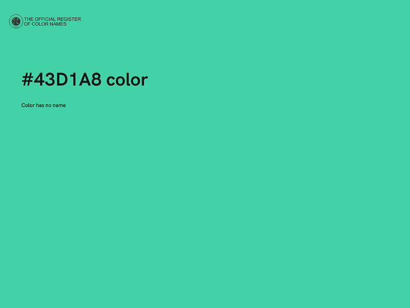 #43D1A8 color image