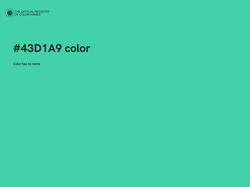 #43D1A9 color image