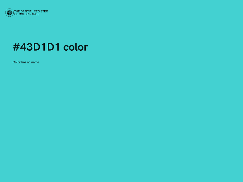 #43D1D1 color image