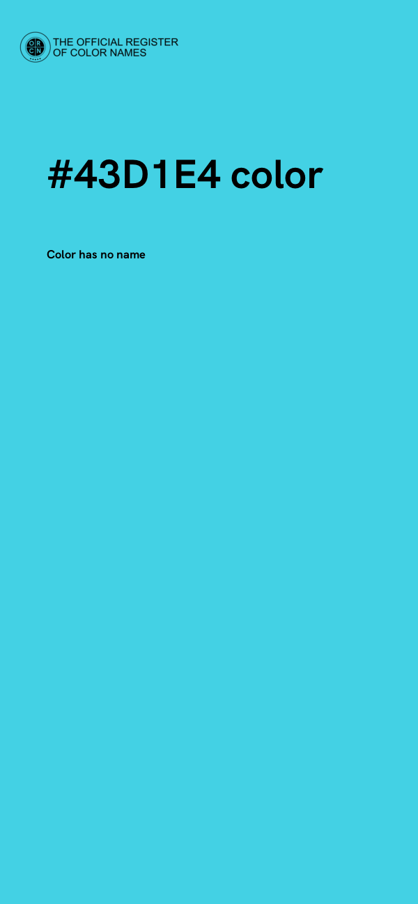 #43D1E4 color image