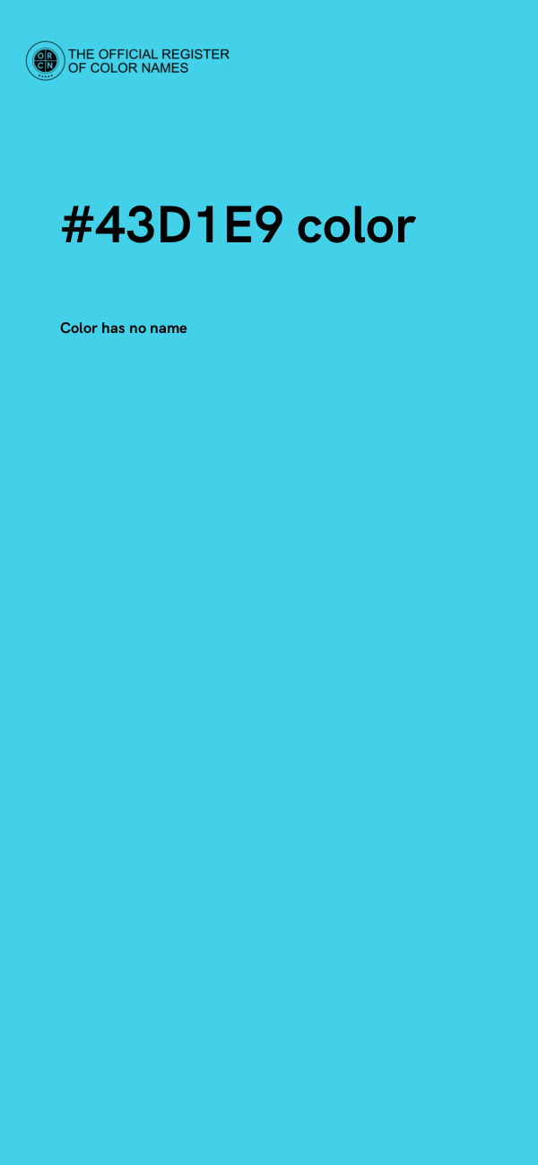 #43D1E9 color image
