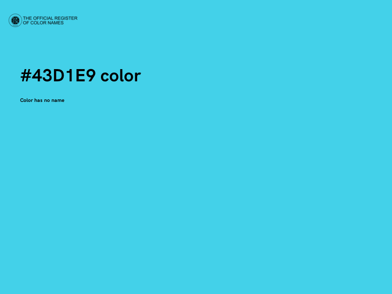 #43D1E9 color image