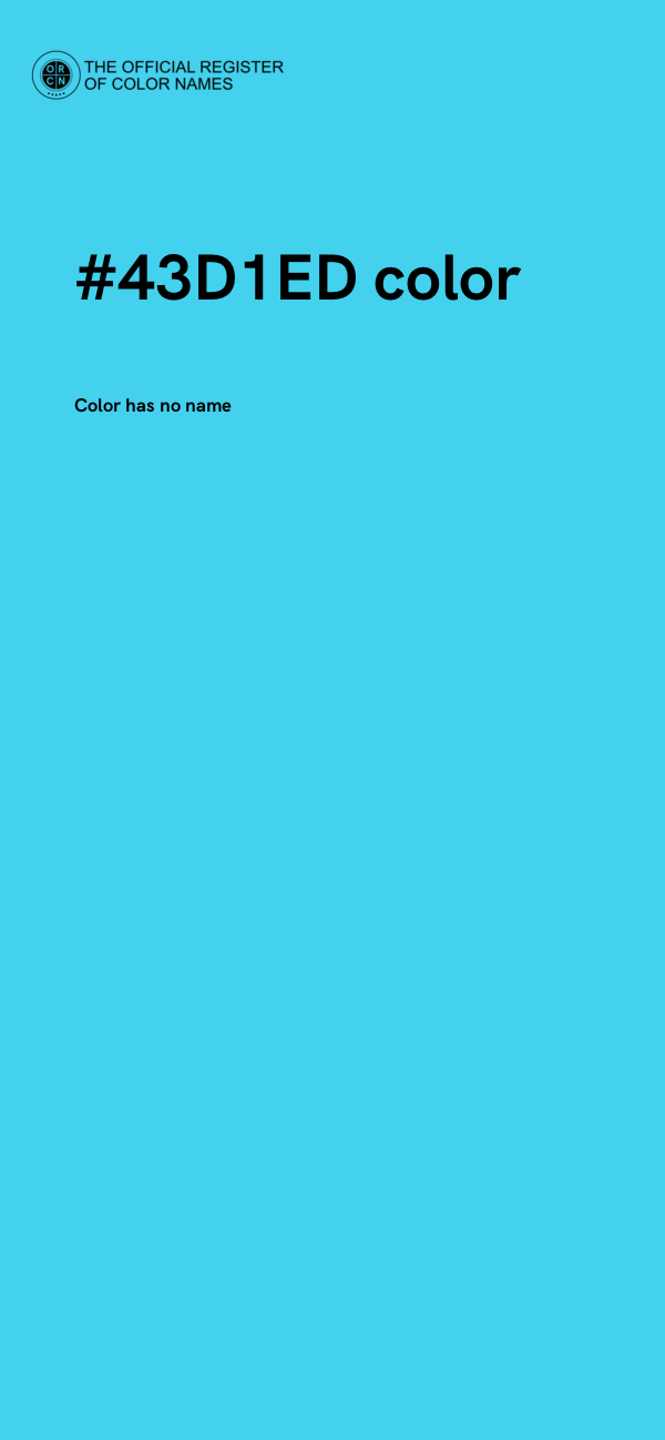 #43D1ED color image