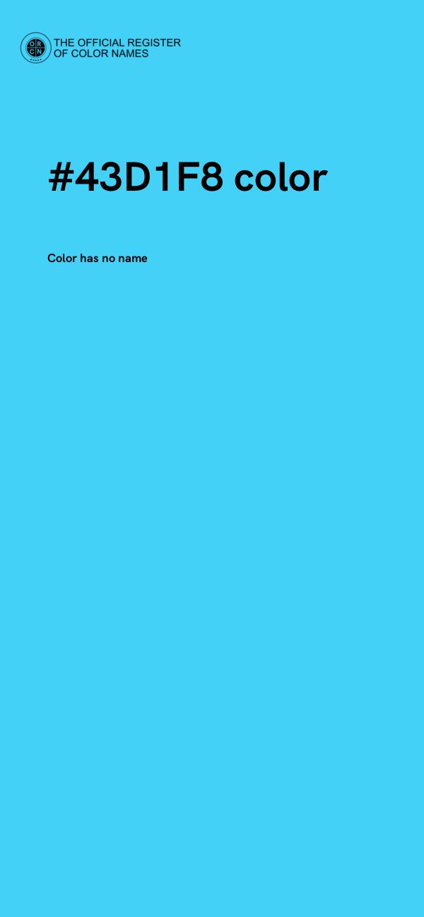 #43D1F8 color image