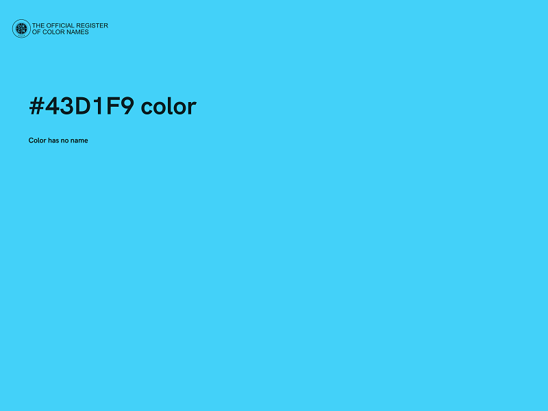 #43D1F9 color image