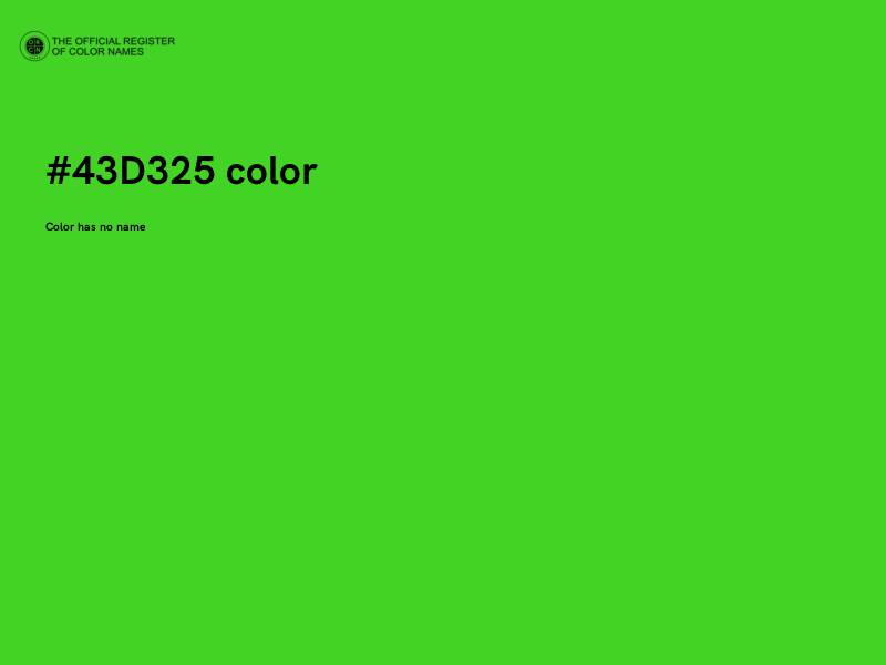 #43D325 color image