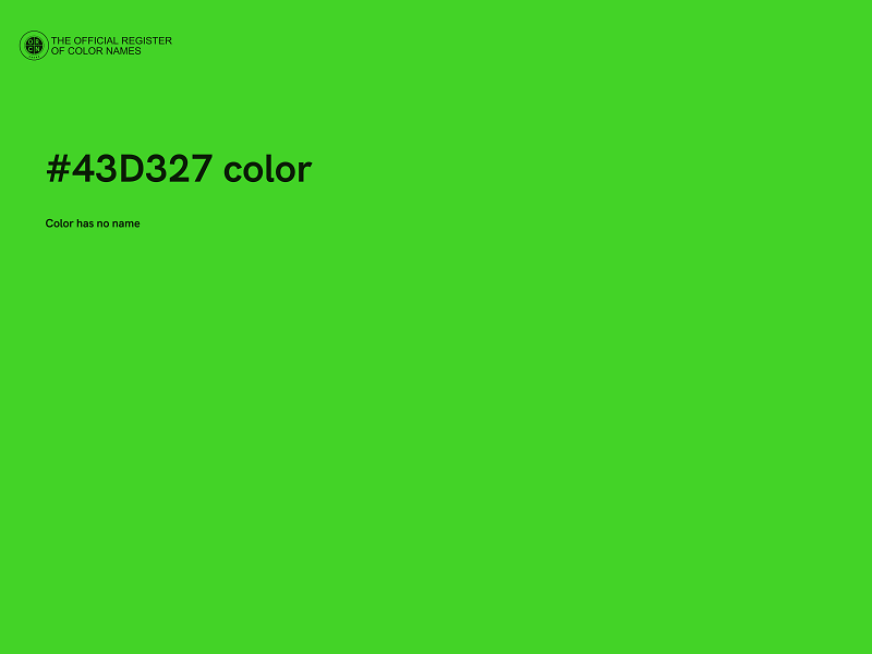 #43D327 color image