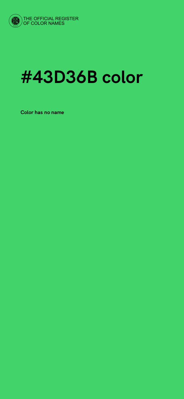 #43D36B color image