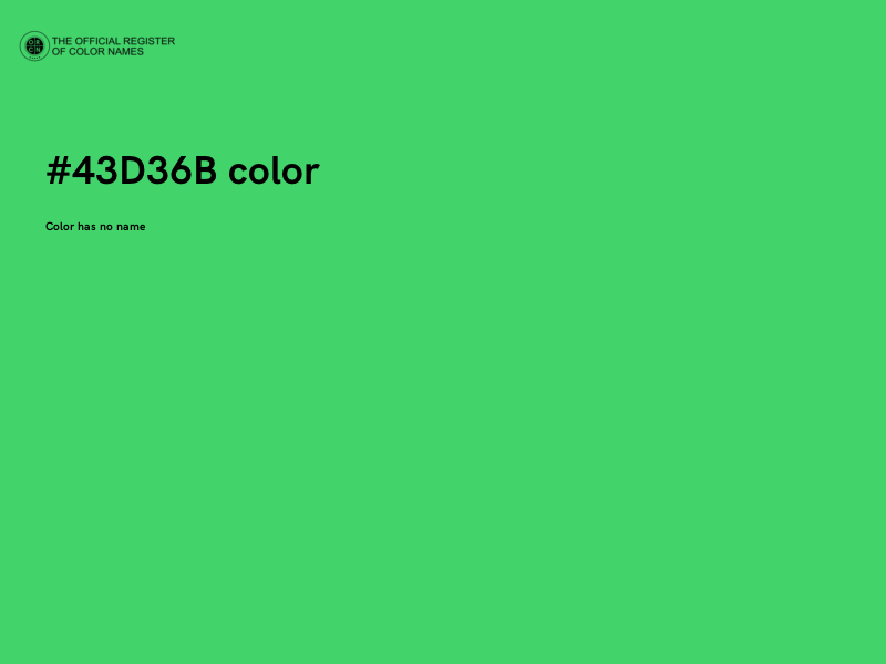 #43D36B color image
