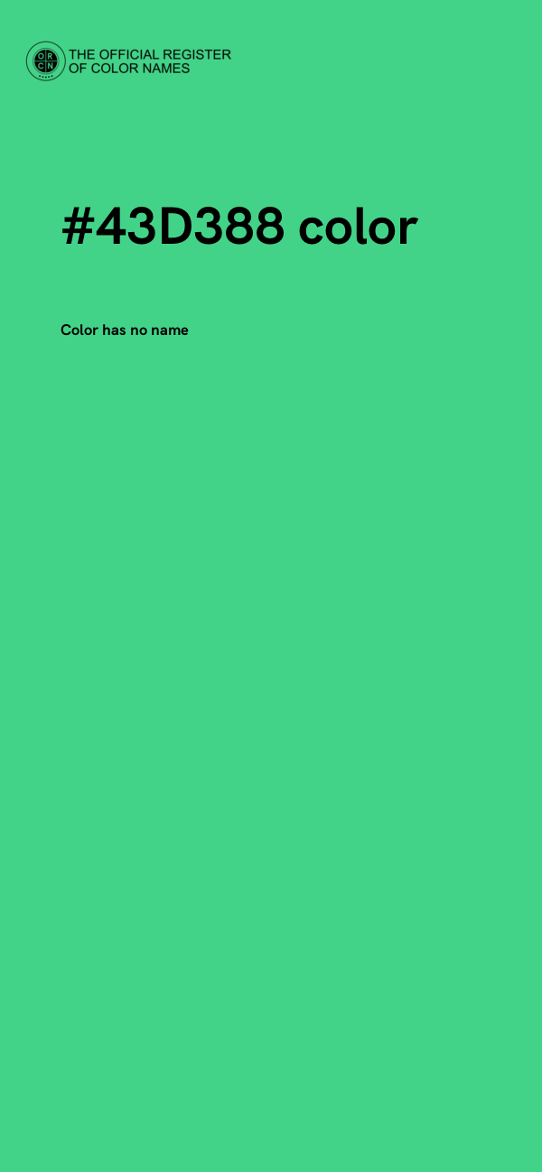 #43D388 color image