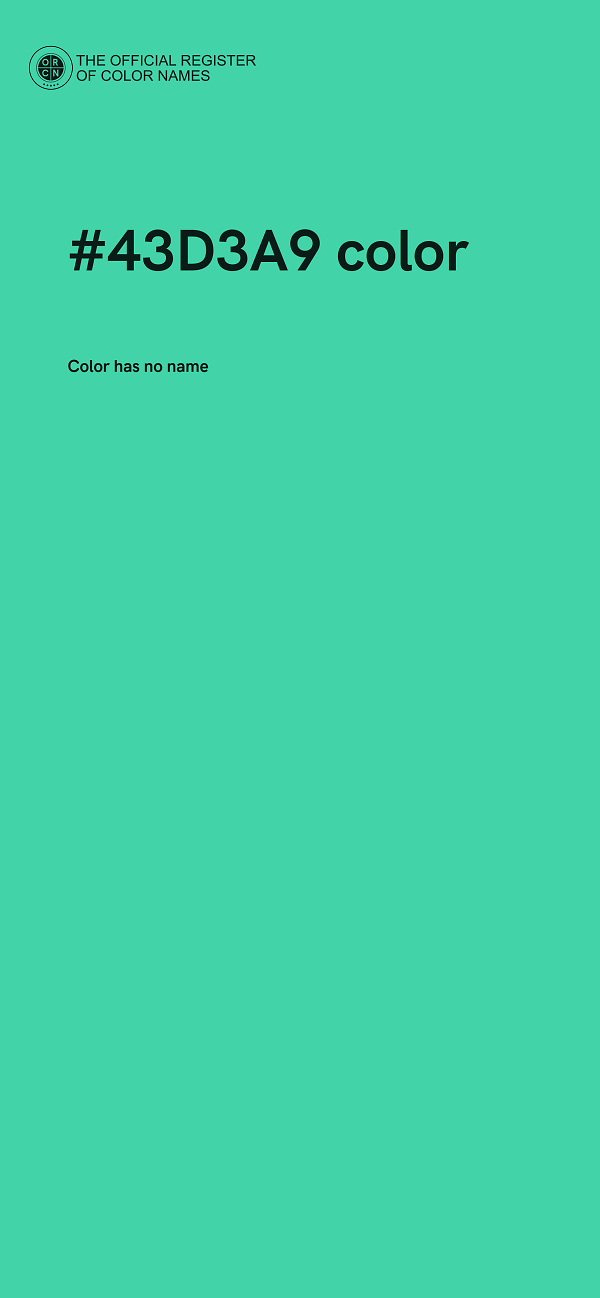 #43D3A9 color image