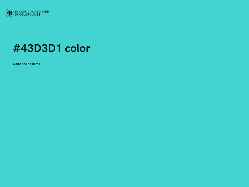 #43D3D1 color image