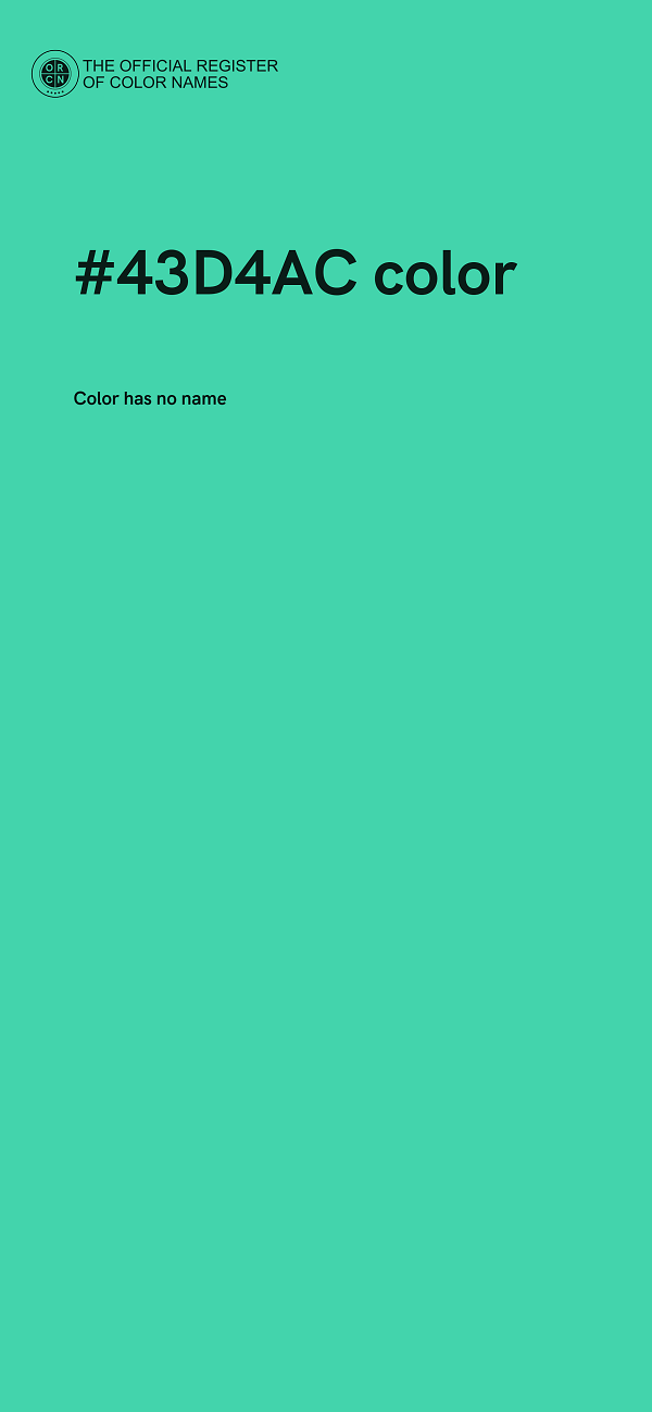 #43D4AC color image