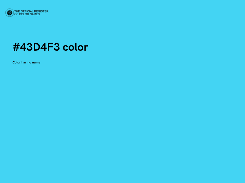 #43D4F3 color image