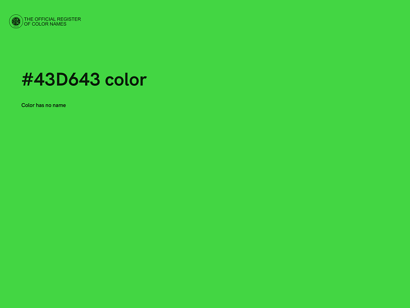 #43D643 color image