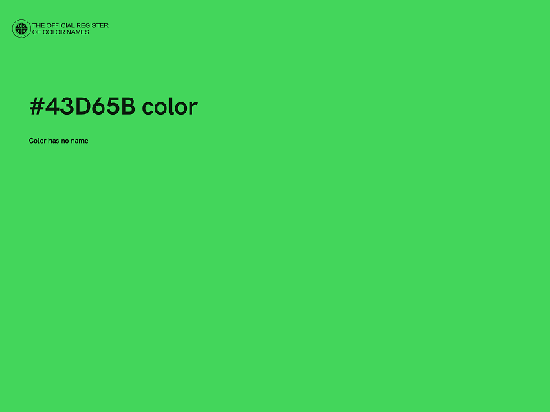 #43D65B color image