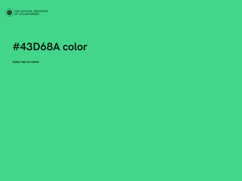 #43D68A color image