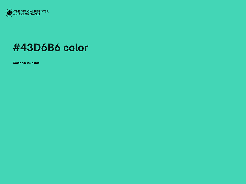 #43D6B6 color image