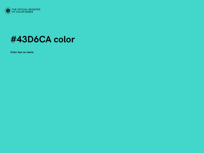 #43D6CA color image