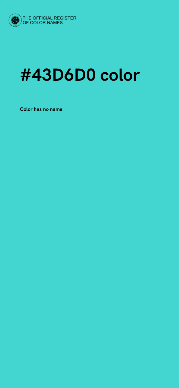 #43D6D0 color image