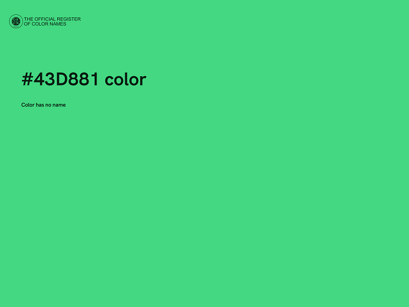 #43D881 color image