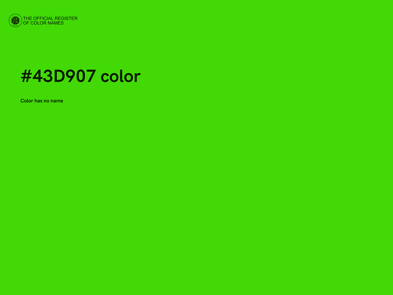 #43D907 color image