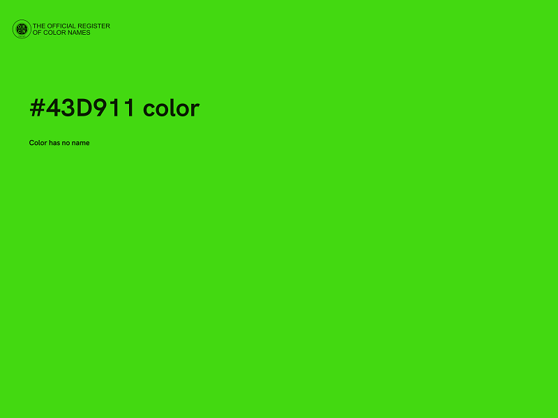 #43D911 color image