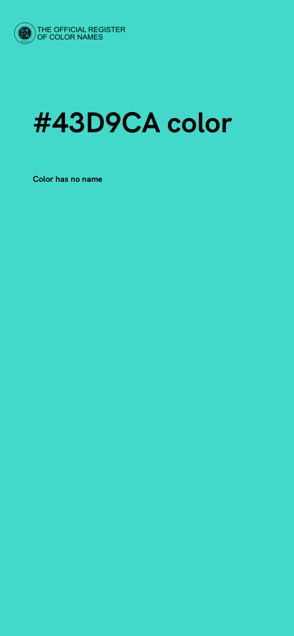 #43D9CA color image