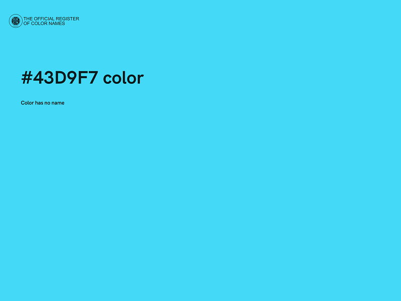 #43D9F7 color image